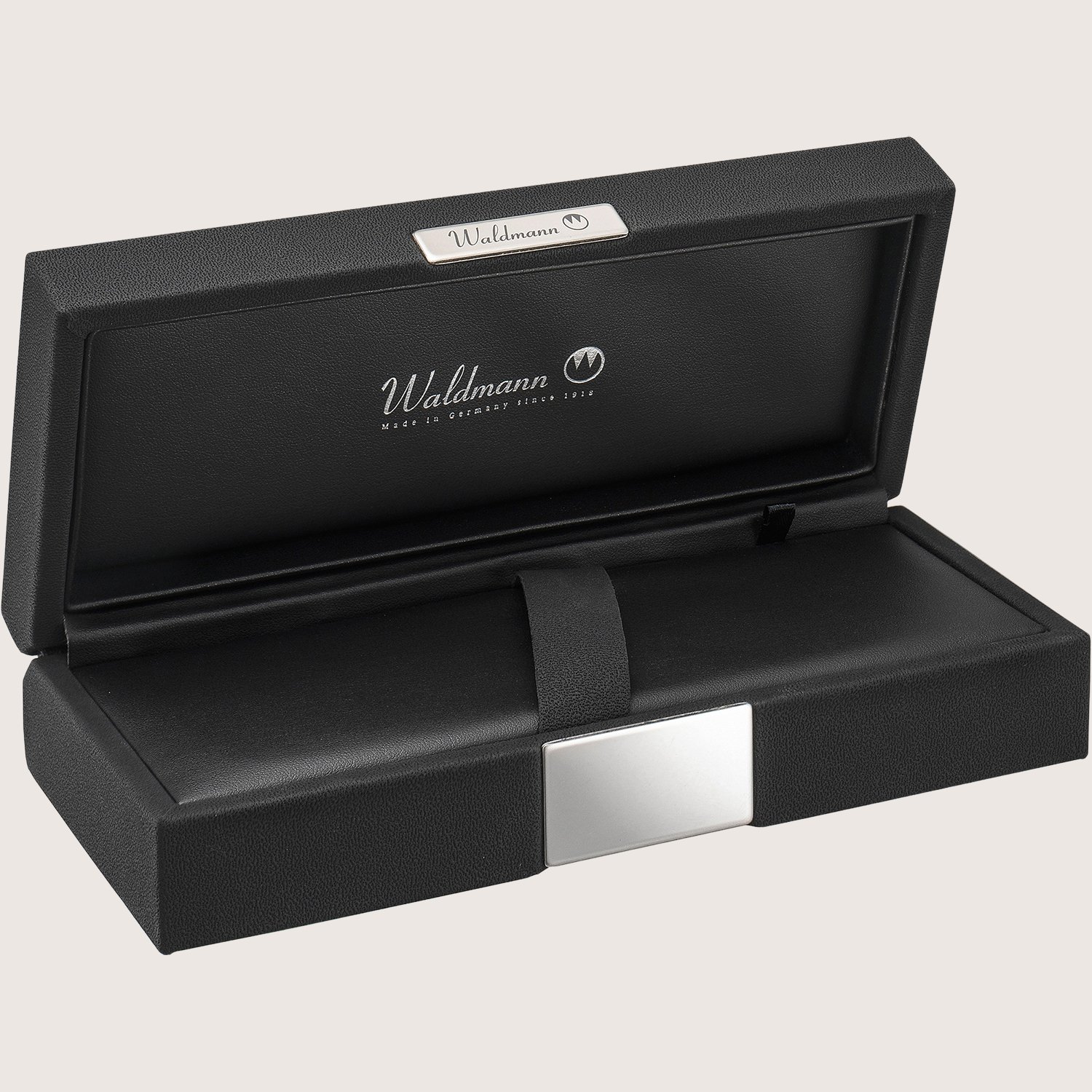 PRECIEUX Füllfederhalter mit Goldfeder F Lack schwarz Silber hochglanzpoliert mit Linien-Dekor