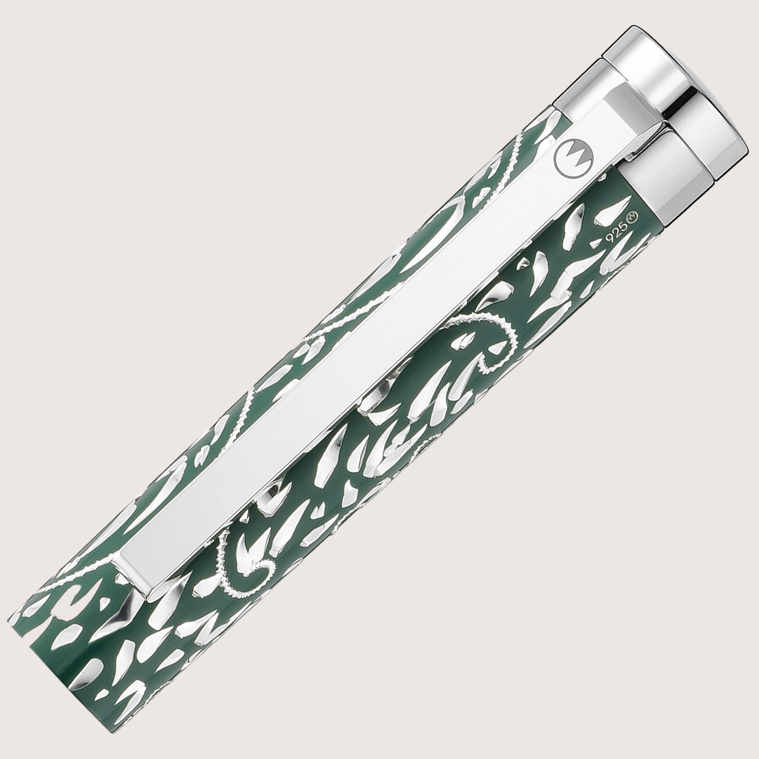 XETRA VIENNA Füllfederhalter mit Stahlfeder EF Lack grün mit Handgravur - Special Edition 